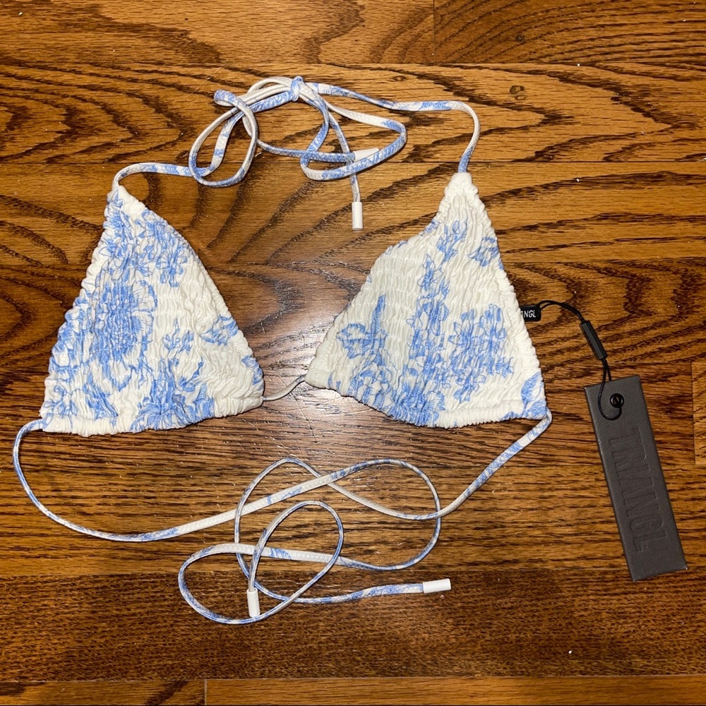 Triangl Vinca - Indigo Bikini Top in Large
